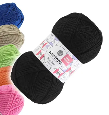 100g Strickgarn Kartopu BABY ONE Antipilling schwarz