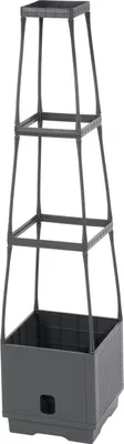 Image de Pot de fleurs Strend Pro Herrison FP8018, avec tour de support, 250x250x1050 mm