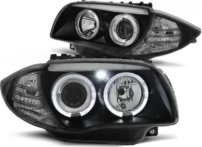 Produktbild von Scheinwerfer Angel Eyes für BMW 1er E81 E82 E87 E88 Bj. 04-11 Schwarz