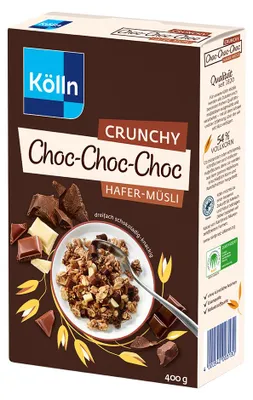 Zdjęcie produktu dla Kölln 2891697 Kölln Chrunchy Choc Choc Hafer Müsli 400,0 g