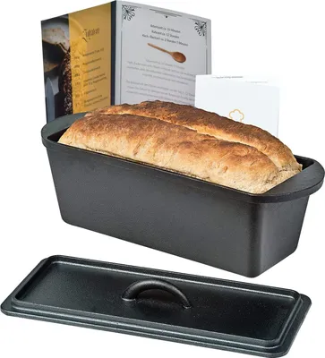 Produktbild von Chefarone Chefarone Gusseisen Brotform - Brotform - Backform - Gusseisen - Inklusive Deckel - 35 x 13,5 x 12,5