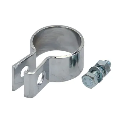 Image de Collier de serrage chromé Silencieux coude (ID 30mm) pour coude AD 28 mm / Silencieux ID