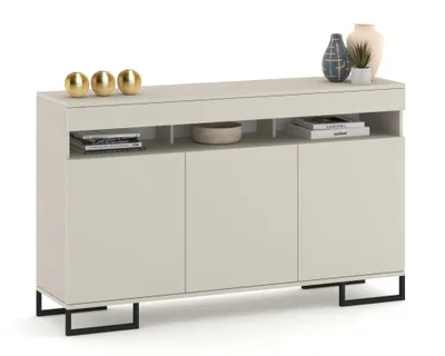 Produktbild von Große Kommode Fernsehschrank LUNA 3D Kaschmir/Kaschmir 120cm