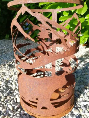 Produktbild von Edelrost Windlicht Bären