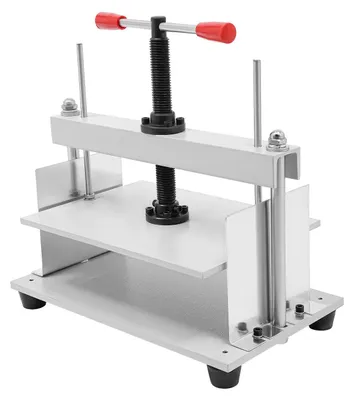 Image de Presse à papier manuelle - Presse à plat d'une force de compression de 1,5 t (env. 1 500 kg) - Pour lisser le papier A4, les factures et les cartons - Blanche