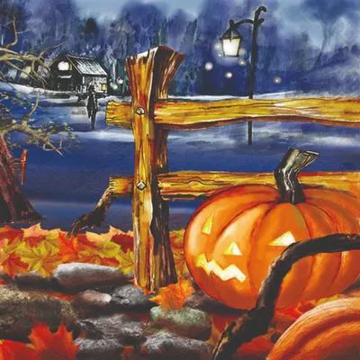 Image de Halloween - Servietten Lunch - Serviette Lunch - Format : 33 x 33 cm -