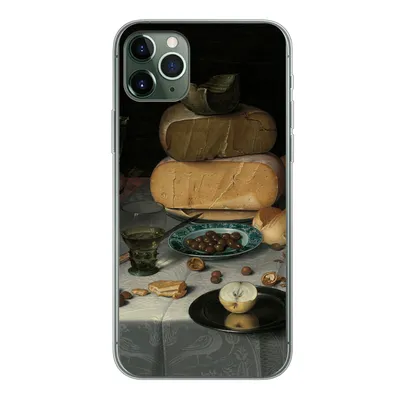 Produktbild von MuchoWow® Handyhülle Schutzhülle Hülle für iPhone 11 Pro Max Stilleben mit Käse - Gemälde von Floris Claesz. van Dijck Silikon Softcase Handy Hülle - Schutz