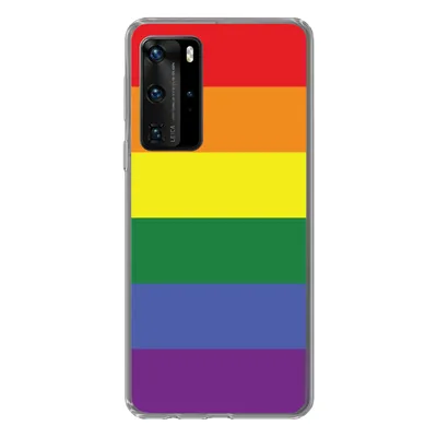 Produktbild von MuchoWow® Handyhülle Schutzhülle Hülle für Huawei P40 Pro Regenbogen - Stolz - Regenbogenfahne Silikon Softcase Handy Hülle - Schutz