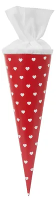 Image de Sac cadeau Goldbuch « Cœurs », 35 cm, rouge et blanc