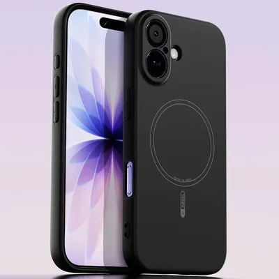 Obrázek produktu pro Magnetické pouzdro pro iPhone 17, kompatibilní s MagSafe, tekutý silikon, nárazuvzdorné a odolné proti poškrábání Černá