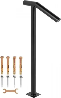 Produktbild von Kürze Treppenhandlauf – Balustrade – Stahl – 45cm – Inklusive Halterungen – Für 1–2 Stufen – Innen & Außen