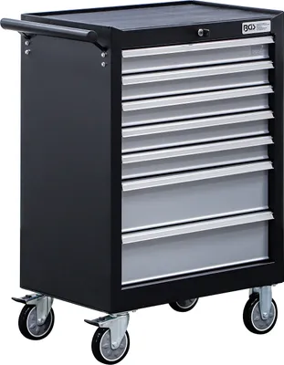 Werkstattwagen, 7 Schubladen, leer, 200 kg Tragkraft, kugelgelagert