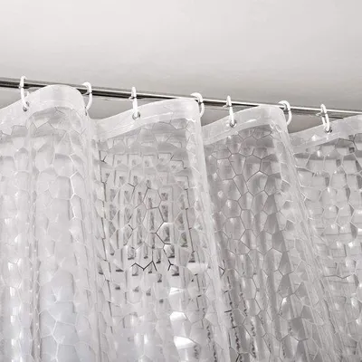 Productafbeelding van Douchegordijn - Badkamer Gordijn - Douche Afschermen - Schimmelwerend Materiaal - 92 x 180 cm - Transparant