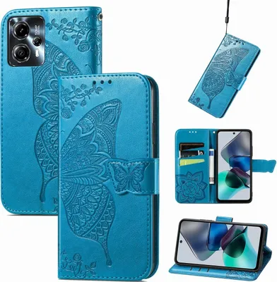 Produktbild von König Design Hülle kompatibel mit Kunstleder Handyhülle - Handy Case Blau