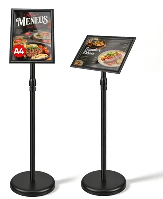 Infoständer DIN A4 Posterständer, schwarz
