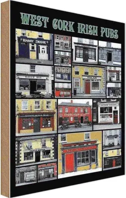 Produktbild von vianmo Holzschild 18x12 cm Alkohol West Cork irish pubs Essen Trinken