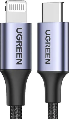 Zdjęcie produktu dla Kabel Ugreen US304 60761 Lightning - USB-C 2.0 MFi 2 m - szary