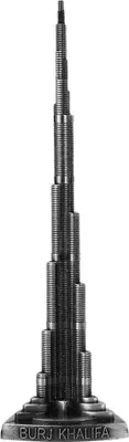 Obrázek produktu pro Dubajská věž model, realistický vintage design Burj Khalifa Tower, bar-kavárna do ložnice doma