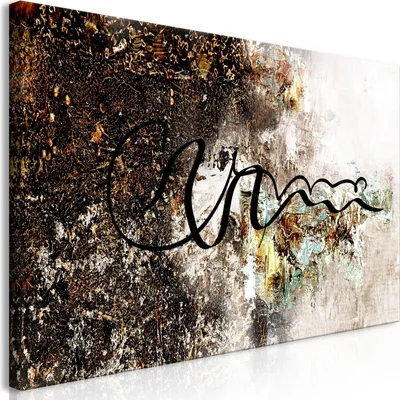 Immagine prodotto di Murale mega XXXL astratto 250x125 cm pezzo unico formato XXL stampa d'arte per auto montaggio stampe su tela immagini moderne decorazione murale fai da te decorazione casa giallo nero bianco a-A-0435-ak-e