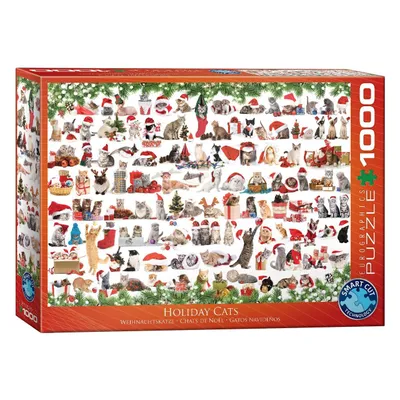 Zdjęcie produktu dla EUROGRAPHICS Puzzle świąteczne koty 1000 elementów