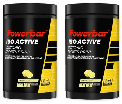 Produktbild von POWERBAR Isoactive Lemon 2x 600g Isotonisches Sportgetränk 5 Elektrolyte Pulver