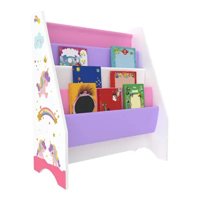 Productafbeelding van And OutdoorMatch Kinderboekenrek Ginni - 74x62x29 cm, met eenhoornmotief