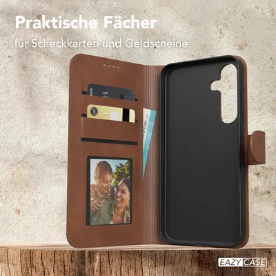 Produktbild von EAZY CASE Business Hülle für Samsung Galaxy S24 Plus klappbar, Premium Kunstleder Handyhülle mit Kartenfach