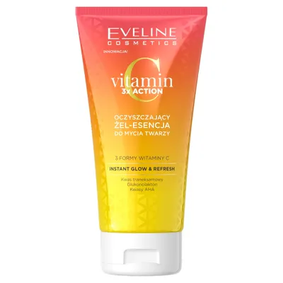 Produktbild von Eveline Cosmetics Vitamin C 3x Action – reinigendes, feuchtigkeitsspendendes Reinigungsgel