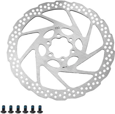 Immagine prodotto di Disco freno per mountain bike in acciaio inossidabile - 180 mm - prestazioni di frenata elevate - 6 fori