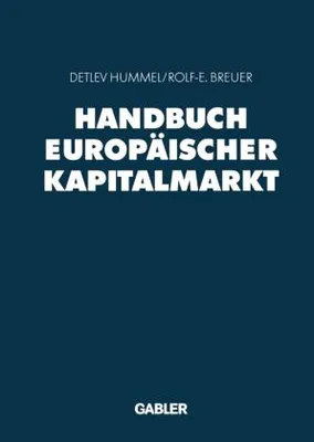 Obrázek produktu pro Handbuch Europäischer Kapitalmarkt