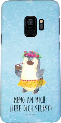 Produktbild von Mr. & Mrs. Panda Samsung Galaxy S9 Handyhülle Pinguin Kokosnuss - Eisblau - Geschenk, Ferien, Handy Case, Schutzhülle, Hülle, Urlaub, Cover, Hawaii