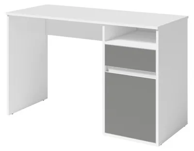 Image de raumhirsch - Bureau, blanc, graphite, dimensions : 120 x 75,5 x 53 cm