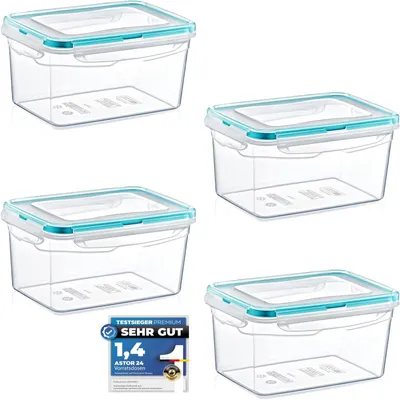 Produktbild von Frischhaltedose Gefrierdosen Vorratsdosen 4er Set 2 L Aufbewahrung Mealprep Behälter