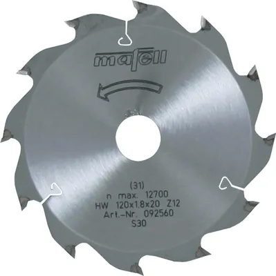 Produktbild von Mafell Sägeblatt-HM 120 x 1,2/1,8 x 20 mm, Z 12, WZ | 092560