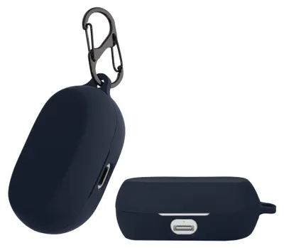 Produktbild von kwmobile Schutzhülle für Jabra Elite 7 Pro / Elite 7 Active Hülle - TPU Silikon Case für Kopfhörer Ladecase - stoßfestes Cover mit Karabiner -