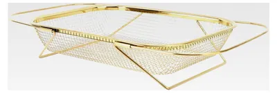 Produktbild von Abflusskorb für Spülbecken, Edelstahl Siebkorb, erweiterbares Spülbeckensieb für Obst und Gemüse, Abtropffläche für die Küche (Gold)