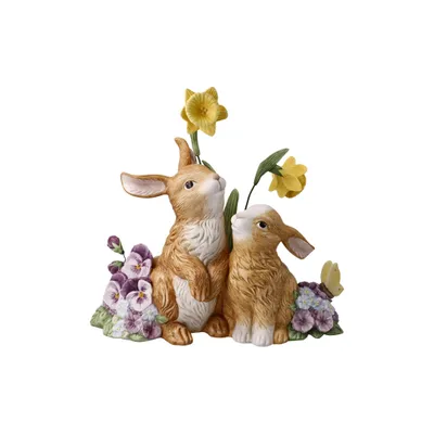 Produktbild von Goebel Figur Hasenpaar - Frühlingserwachen, Steingut, Bunt, Limited Edition, 66845331