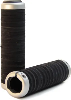 Produktbild von Ledergriffe, schwarze Lederscheiben, Alu