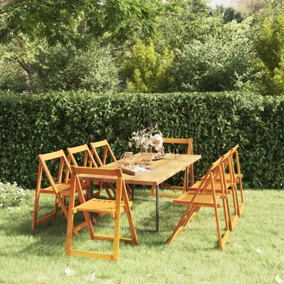 Produktbild von Möbel Klappbare Gartenstühle 8 Stk. Massivholz Akazie - Gartensessel 3104965