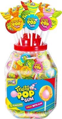 Produktbild von Fruity Pop Lollies mit Kaugummikern