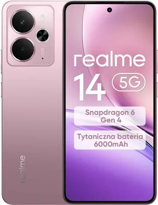 Obrázok produktu pre realme 14, 16,9 cm (6.67"), 12 GB, 256 GB, 50 MP, Android 15, Ružová