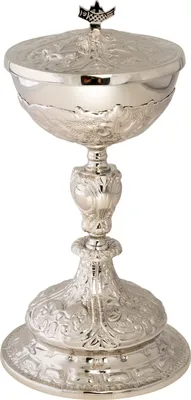 Produktbild von Ciborium vernickelt, innen vergoldet H 27 cm
