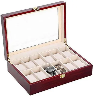 Produktbild von Famanu Uhrenbox für 12 Uhren - Elegantes Design, Kompakt