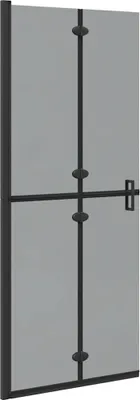 Image de Paroi de douche à l'italienne vidaXL, noire, 80 x 6,5 x 190 cm
