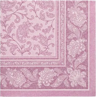 Produktbild von 160 Servietten "ROYAL Collection" 1/4-Falz 40 cm x 40 cm lila "Ornaments"