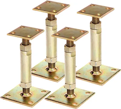 Produktbild von GAH Alberts Pfostenträger mit 2 Platten höhenverstellbar 4 Stück