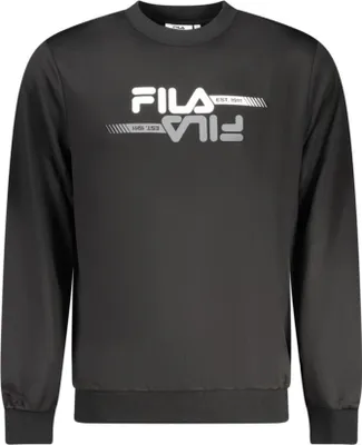 Produktbild von Schwarzes Herren Langarm Sweatshirt - Regular Fit & Aufgeraut