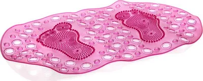 Produktbild von Badewannenmatte, rutschfest, PVC Rosa 67x35cm