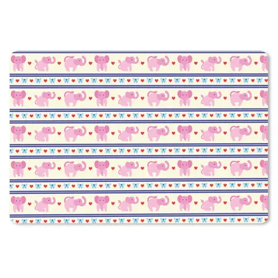 Produktbild von MuchoWow® Mauspad Mousepad Rosa - Elefant - Linie - Design 27x18 cm - Mousepads - Maus Mat - Pad - Mausunterlage - Büroartikel - Desk Matten