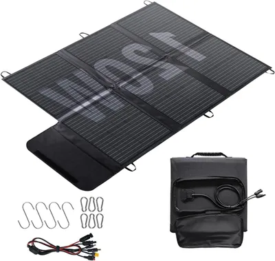 Obrázok produktu pre Solárny panel – Skladací solárny panel – Solárna nabíjačka – Prenosný solárny panel – Výkon 120 W – Účinnosť 22 %
